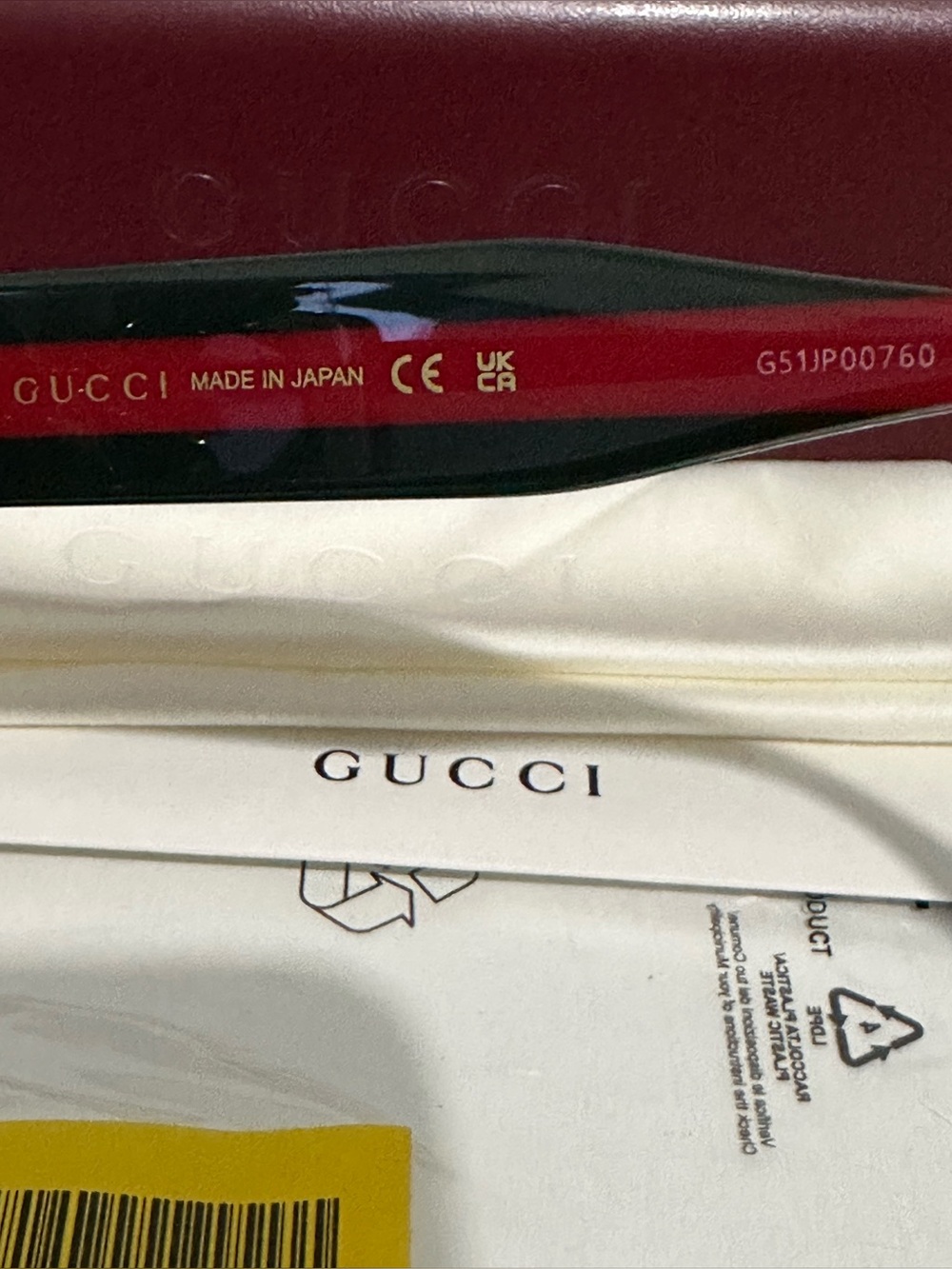 New GUCCI Sherry-line Violet Square Ladies Sunglasses - Picture 6 of 7
